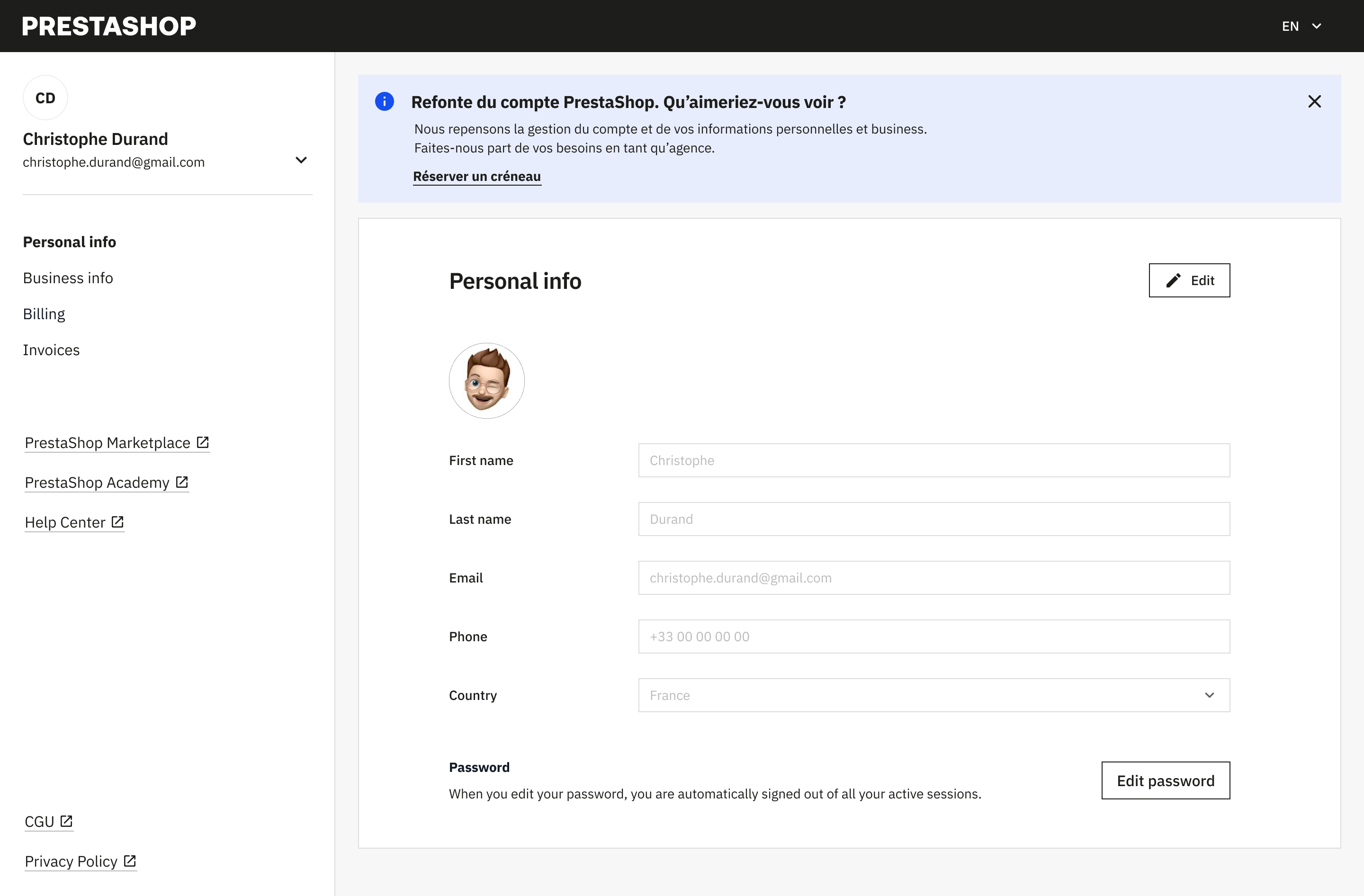 Unified Customer Account, Final design